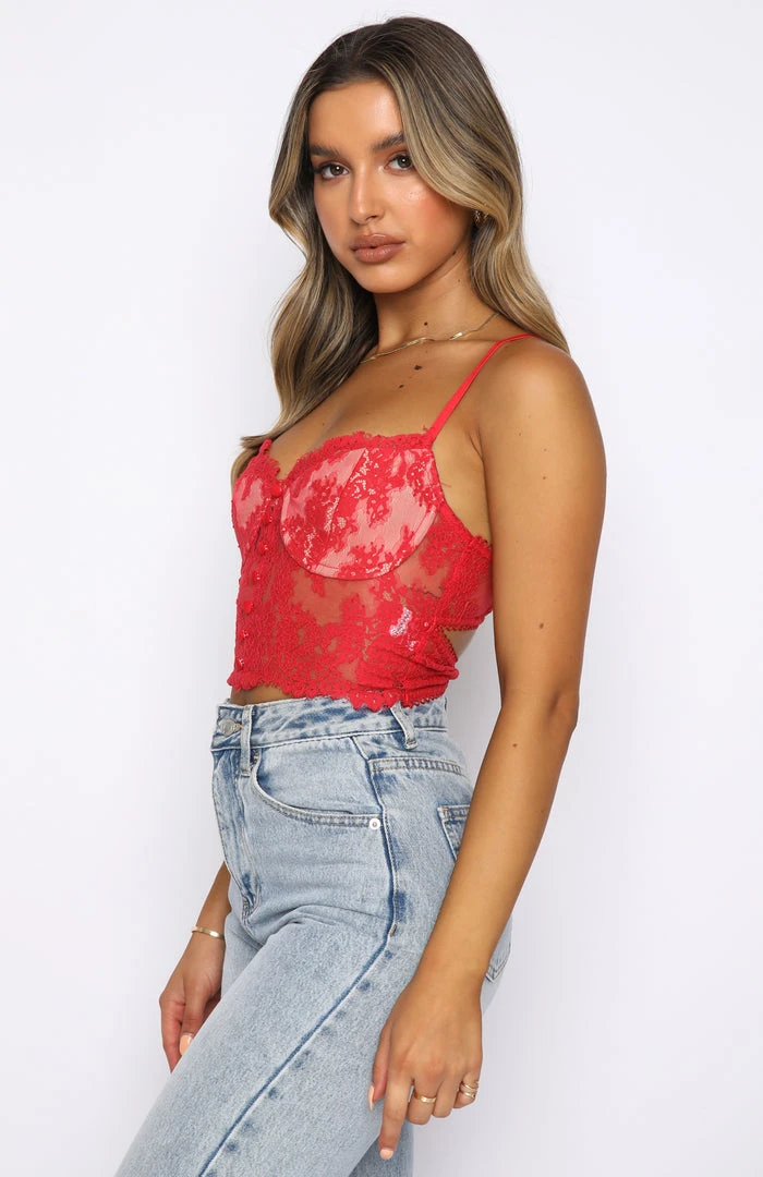 White Fox Boutique AU Fashion Fix Lace Bustier Red Clothing 5 White Fox Boutique AU Fashion Fix Lace Bustier Red Clothing