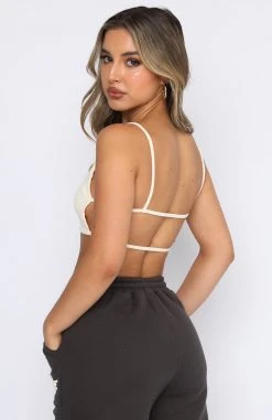 White Fox Boutique AU Offstage Ribbed Crop Vanilla 20 White Fox Boutique AU Offstage Ribbed Crop Vanilla