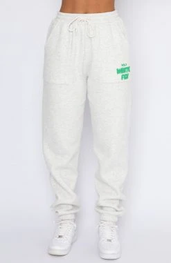 White Fox Boutique AU Offstage Sweatpants Glacier Grey Clothing