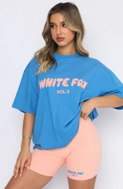 White Fox Boutique AU Clothing Offstage Oversized Tee Azure
