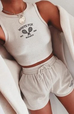 White Fox Boutique AU Endless Summer Lounge Shorts Sand Sale
