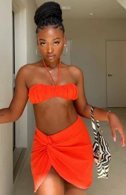 White Fox Boutique AU Italian Romance Crop Orange