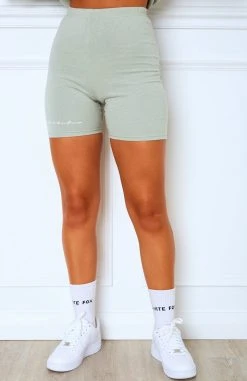 White Fox Boutique AU Clothing Signature Bike Shorts Sage