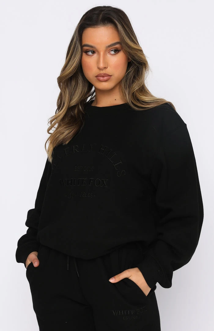 White Fox Boutique AU Best Of Both Oversized Sweater Black Clothing 4 White Fox Boutique AU Best Of Both Oversized Sweater Black Clothing