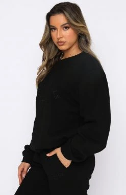 White Fox Boutique AU Best Of Both Oversized Sweater Black Clothing 10 White Fox Boutique AU Best Of Both Oversized Sweater Black Clothing