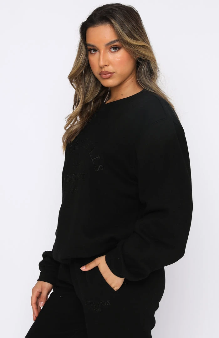 White Fox Boutique AU Best Of Both Oversized Sweater Black Clothing 5 White Fox Boutique AU Best Of Both Oversized Sweater Black Clothing