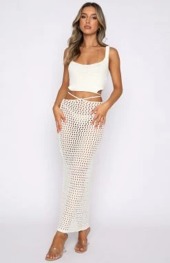 White Fox Boutique AU Past Life Crop Off White Clothing