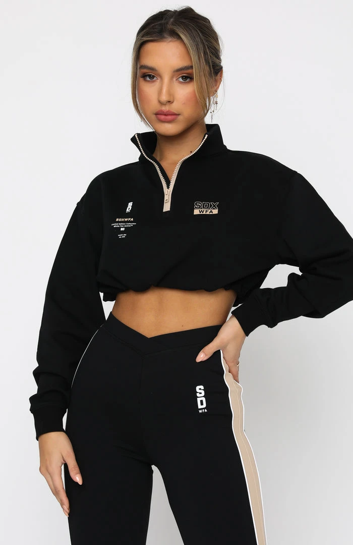 White Fox Boutique AU Collaborations Undercard Cropped Sweater Black 4 White Fox Boutique AU Collaborations Undercard Cropped Sweater Black