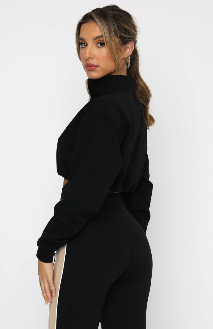 White Fox Boutique AU Collaborations Undercard Cropped Sweater Black 6 White Fox Boutique AU Collaborations Undercard Cropped Sweater Black