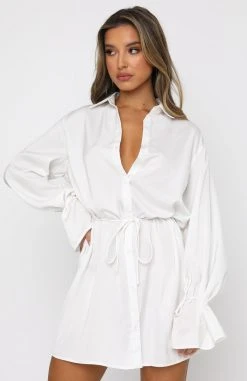 White Fox Boutique AU Only Gets Better Mini Dress Off White