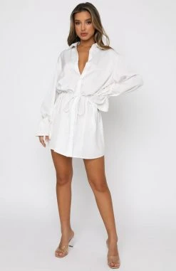 White Fox Boutique AU Only Gets Better Mini Dress Off White