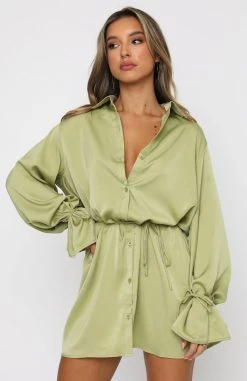 White Fox Boutique AU Only Gets Better Mini Dress Matcha Clothing