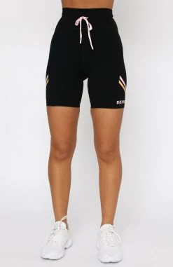 White Fox Boutique AU Collaborations Upper Cut Bike Shorts Black