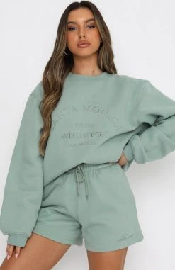 White Fox Boutique AU Clothing Best Of Both Oversized Sweater Sage