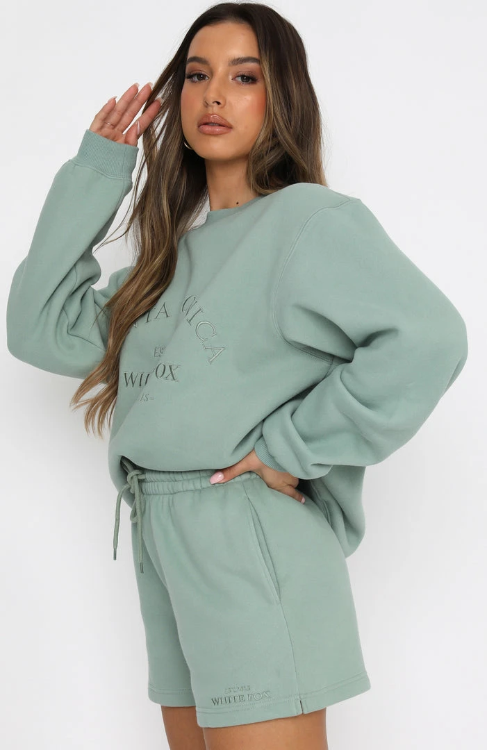 White Fox Boutique AU Clothing Best Of Both Oversized Sweater Sage 5 White Fox Boutique AU Clothing Best Of Both Oversized Sweater Sage