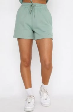White Fox Boutique AU Along For The Ride Lounge Shorts Sage