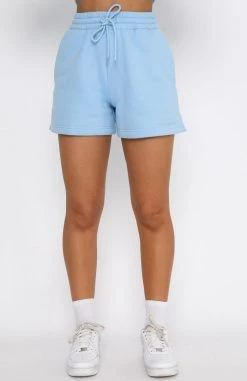 White Fox Boutique AU Along For The Ride Lounge Shorts Ice Blue