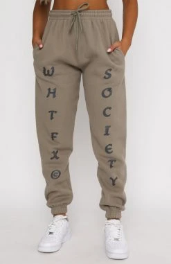 White Fox Boutique AU Big League Sweatpants Mocha