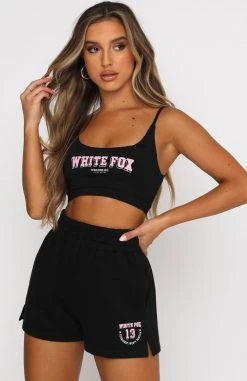 White Fox Boutique AU Return To You Crop Black