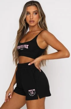 White Fox Boutique AU Return To You Crop Black