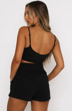 White Fox Boutique AU Return To You Crop Black