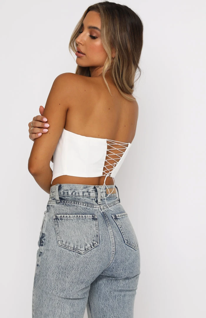 White Fox Boutique AU About Time Bustier White 4 White Fox Boutique AU About Time Bustier White