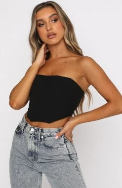 White Fox Boutique AU About Time Bustier Black