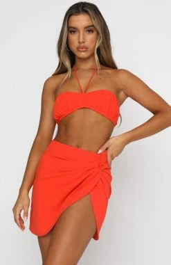 White Fox Boutique AU Italian Romance Crop Orange