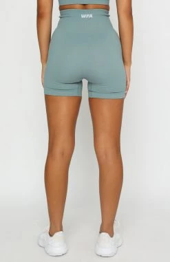White Fox Boutique AU Restocked Seamless High Waisted Shorts Sage