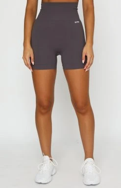 White Fox Boutique AU Seamless High Waisted Shorts Shadow