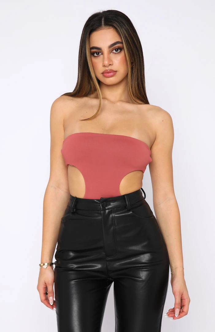 White Fox Boutique AU Cutting Corners Bodysuit Rust 6 White Fox Boutique AU Cutting Corners Bodysuit Rust