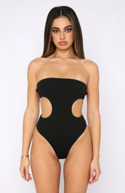 White Fox Boutique AU Cutting Corners Bodysuit Black