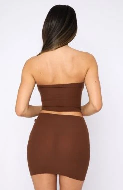 White Fox Boutique AU Triggered Crop Chocolate Clothing 11 White Fox Boutique AU Triggered Crop Chocolate Clothing