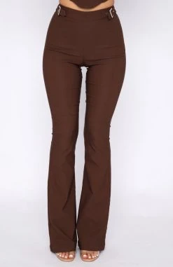 White Fox Boutique AU Satisfy Me Pants Chocolate