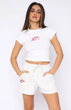 White Fox Boutique AU Clothing Spicy Gal Baby Tee White