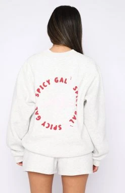 White Fox Boutique AU Clothing Spicy Gal Sweater Grey Marle 10 White Fox Boutique AU Clothing Spicy Gal Sweater Grey Marle