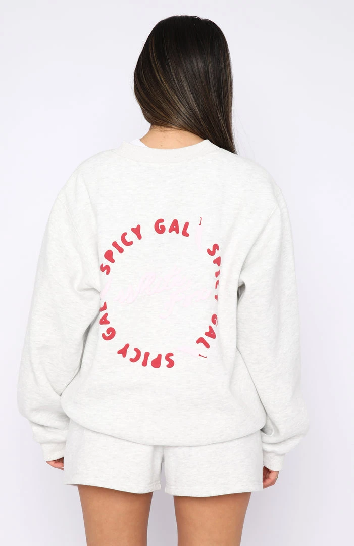 White Fox Boutique AU Clothing Spicy Gal Sweater Grey Marle 6 White Fox Boutique AU Clothing Spicy Gal Sweater Grey Marle