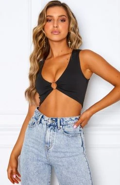 Whitefox Boutique In Charge Crop Black