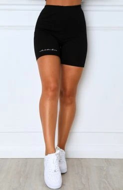 Whitefox Boutique Signature Bike Shorts Black Clothing