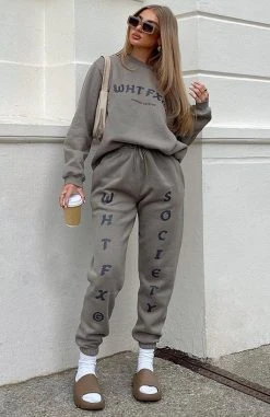 White Fox Boutique AU Big League Sweatpants Mocha