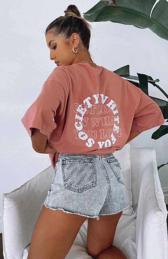 White Fox Boutique AU What You Love Tee Dusty Pink 3 White Fox Boutique AU What You Love Tee Dusty Pink