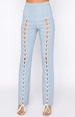 White Fox Boutique AU Get To Work Pants Steel Bottoms