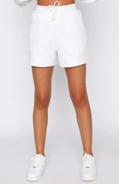 White Fox Boutique AU My Number One Lounge Shorts Grey Marle Clothing