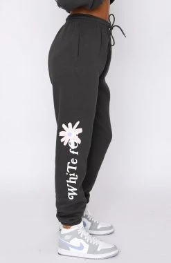 White Fox Boutique AU Clothing It's In The Works Sweatpants Charcoal