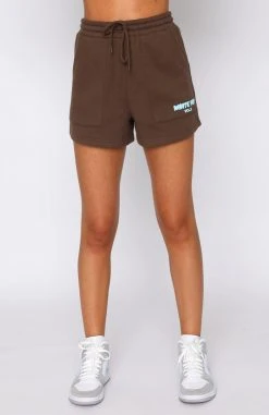 White Fox Boutique AU Offstage Lounge Shorts Espresso