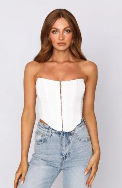 White Fox Boutique AU Innocent Touch Bustier White Clothing