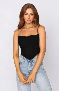 White Fox Boutique AU Clothing Out Of Focus Bustier Black