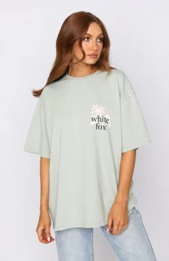 White Fox Boutique AU Health & Well-being Oversized Tee Sage Clothing