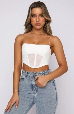 White Fox Boutique AU There You Go Bustier White Clothing