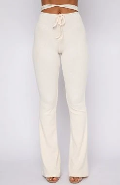 White Fox Boutique AU Bottoms The Big Picture Pants Cream